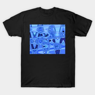 Vivid Blue Abstract T-Shirt